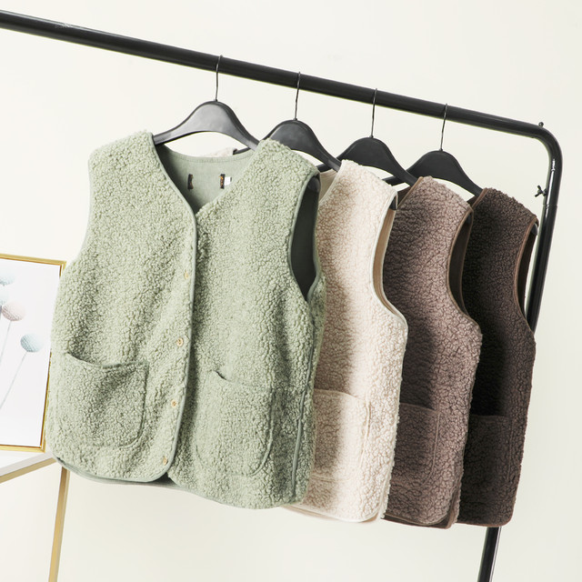 〈カフェシリーズ〉韓国風ウールベスト【Koean wool vest】