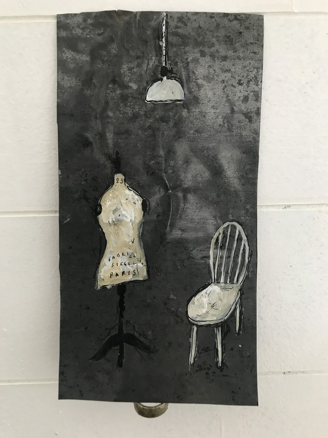 トルソー 椅子 ブリキ絵 Artique 鎌倉 東松山 フランスアンティーク 古道具