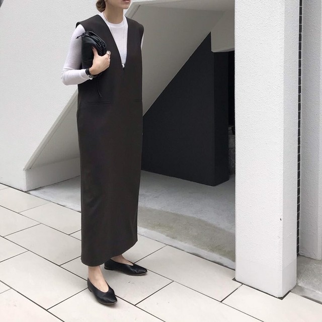 Ku Um Tomo フラノウールワンピース ブラウン Ku Um