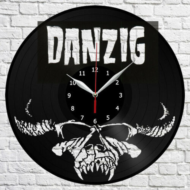 送料無料 30cm レコード盤 壁掛け時計 Glenn Danzig ロックミュージシャン ヘヴィメタル 人気 おしゃれ エコ ディスプレイ アート 輸入雑貨 Hachinohe Base 1518