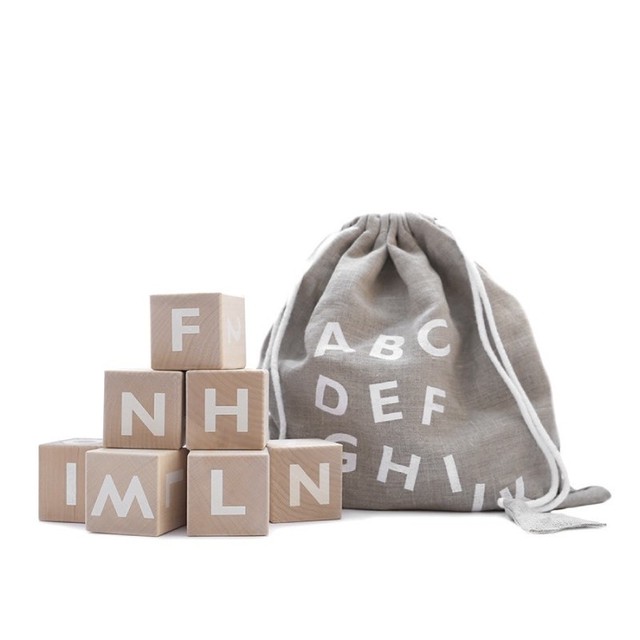 Ooh Noo オーノー アルファベットブロック ホワイト Mom Panda