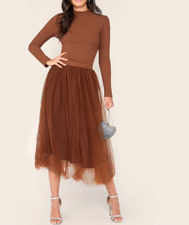 即日発送 リブハイネック ボリュームチュールスカート セットアップ Lulu Etoile