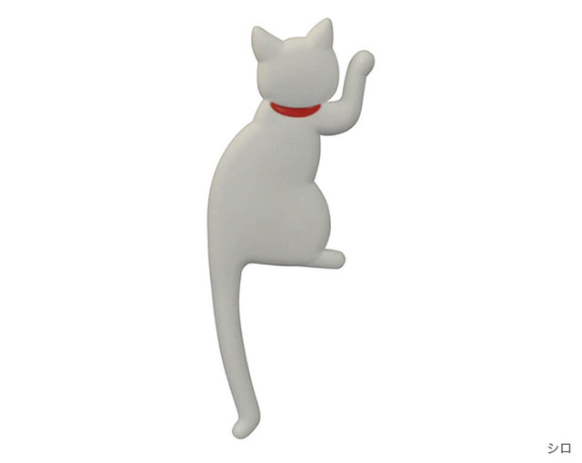 冷蔵庫や玄関に 尻尾が曲がる猫型の強力なマグネットフック Kinked Tail Original And Select Goods Shop