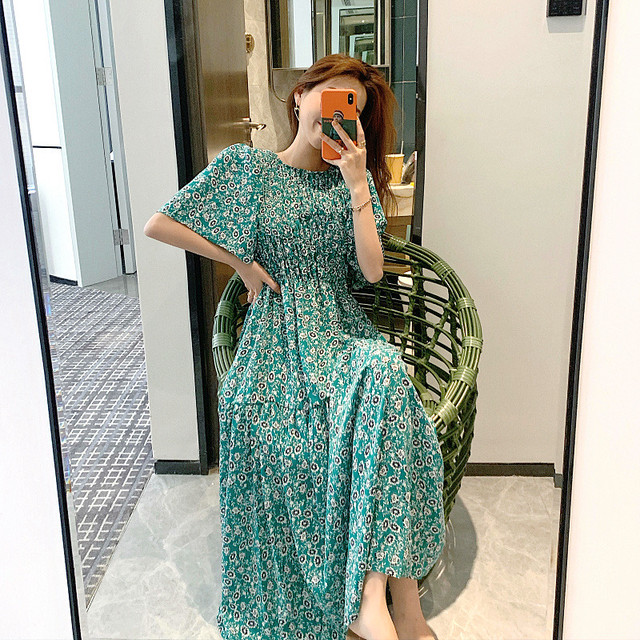 ワンピース レディース ロング丈 ワンピ 春夏 夏ワンピース 半袖 ロングワンピース 花柄 フラワープリント リゾート ミディ丈 軽い 涼しい きれいめ カジュアル お洒落 旅行 Primarc