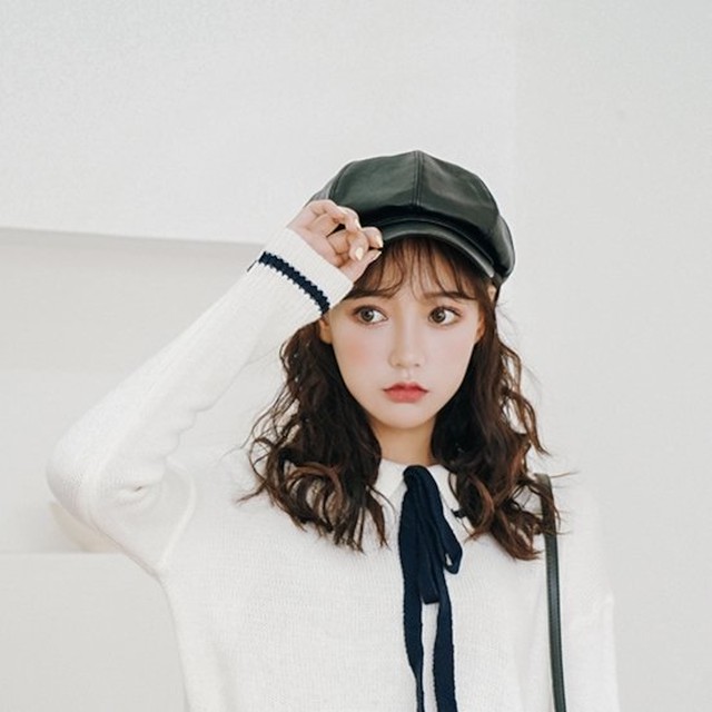 帽子 レディース レザー キャスケット 春夏 オールシーズン キャップ 韓国 ファッション 帽子 おしゃれ かわいい 帽子 レディース レザー キャスケット 春夏 オールシーズン キャップ 韓国 Leaflower 001 リーフラワー レディースファッション専門店