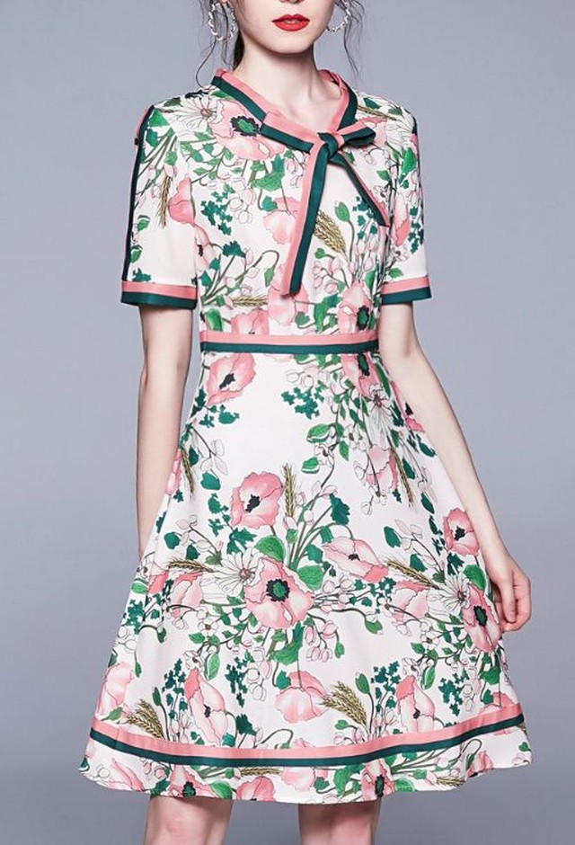 結婚式ドレス お呼ばれ ドレス ワンピース 30代 代 40代 パーティードレス 結婚式 二次会 ワンピース Aライン ワンピース 膝丈 清楚 ワンピース 春夏 Jm8131 Dress No Sato