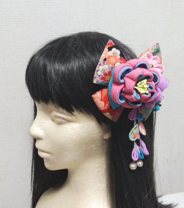 髪飾り リボン 成人式髪飾り 卒業式髪飾り 七五三髪飾り つまみ細工 Kamikazarin つまみ細工髪飾り 成人式髪飾り 七五三髪飾り 卒業式髪飾り