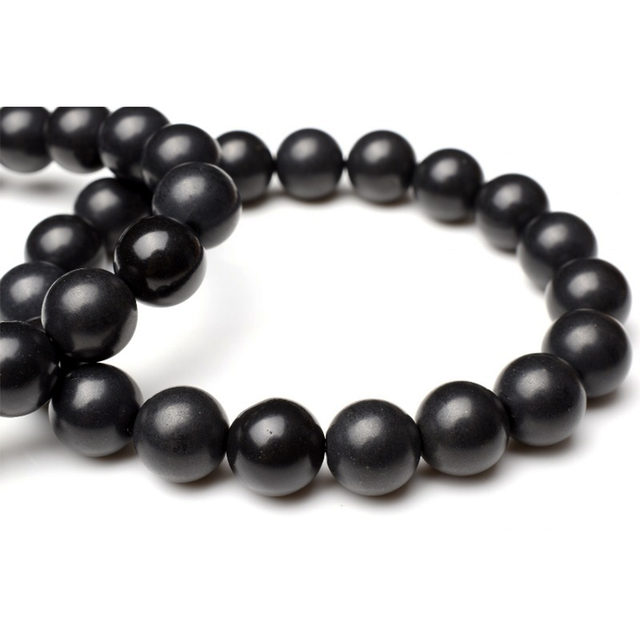 ☆数量限定再入荷☆【漆黒のレア鉱石】北海道産 ブラックシリカ 24粒 ブレスレット(8mm)