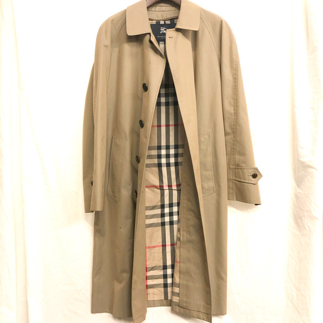 Burberrys Burberry バーバリー ステンカラーコート バルマカーンコート ノバチェック ライナー付き メンズ ベージュ 中古品 4 Vintage Brand Tokyo Accessories