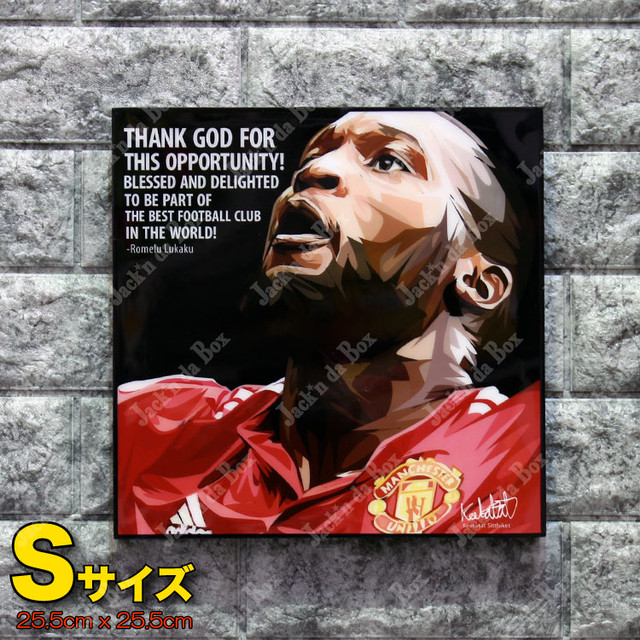 100 本物 Jack N Da Box 直営販売 Keetata Popart キータタット パネルアート ロメル ルカク Romelu Menama Lukaku サッカー ベルギー代表 Jack N Da Box Popart