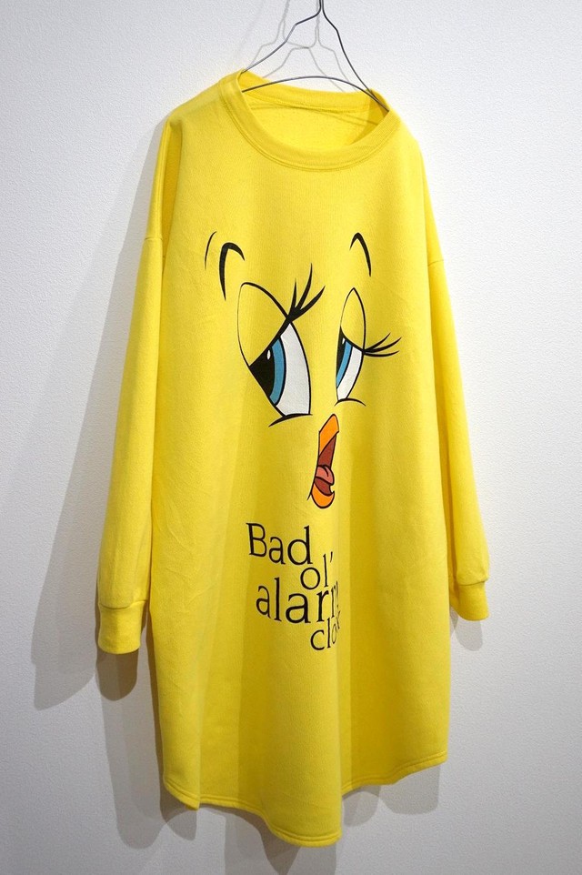1990 S Tweety ロングスウェットワンピース イエロー フリーサイズ トゥイーティー ルーニーテューンズ Magnolia Webstore