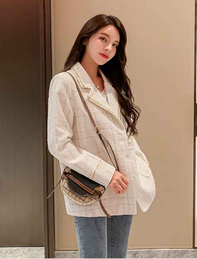 ジャケット レディース 冬 テーラードジャケット セットアップ レディース リモート カジュアル ジャケット 上着 レディース 冬 Ol カジュアル 新作 ブラック おしゃれ 柄 An Allure