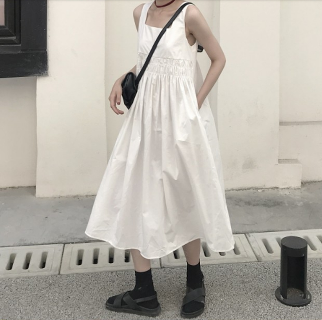 バックリボンワンピース 夏 ナチュラル 涼しい ゆったり Aライン 大きいサイズ 大人 上品 綿 ロング 通勤 10代 代 30代 40代 リゾート Ma014 La Vie En Rose