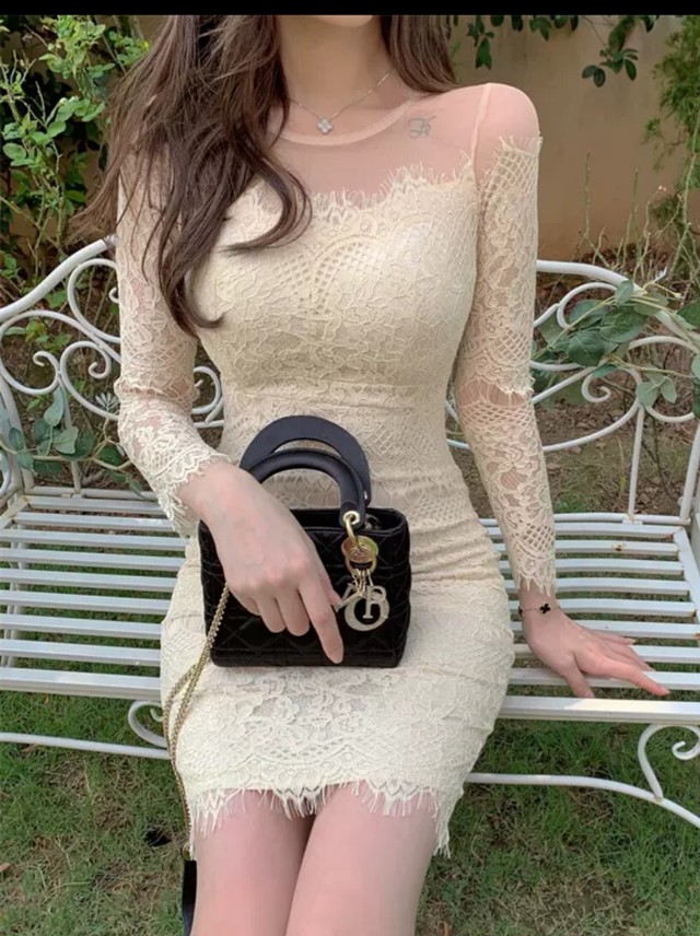 オケージョンワンピース ミニ丈 セクシー レース 上品 デコルテ 結婚式 二次会 パーティー Like Fashion オケージョンワンピース ミニ丈 セクシー レース 上品 デコルテ 結婚式 二次会 パーティー Like Fashion