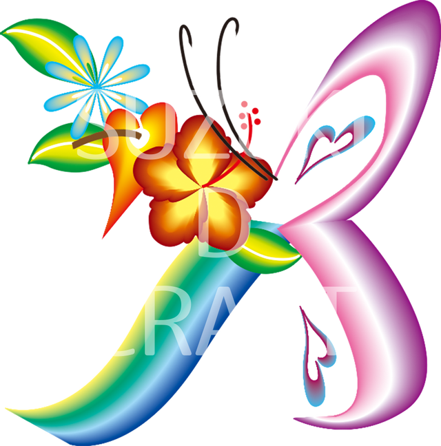ハワイ花文字 大文字 G Suzuki D Craft