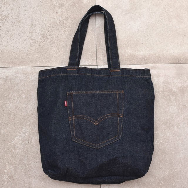 Levi's indigo blue denim tote bag