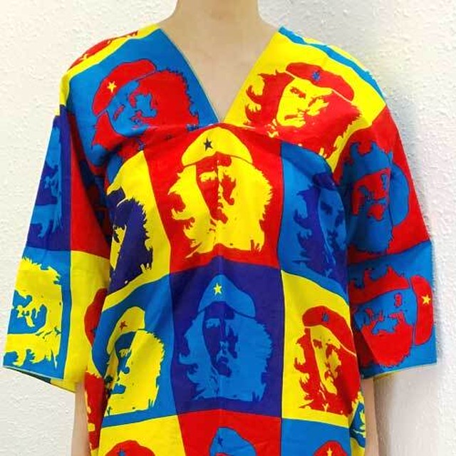 フリーサイズ オリジナルセレクト商品 チェ ゲバラ 原色反転プリント オーバーサイズワンピース Coolklothes