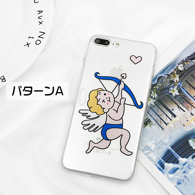 エンジェル 天使 イラスト ハート キューピッド Iphone シェルカバー クリア ケース Iphone 6 6s 6plus 6splus 7 7plus 8 8plus Nw371 Loverytrading