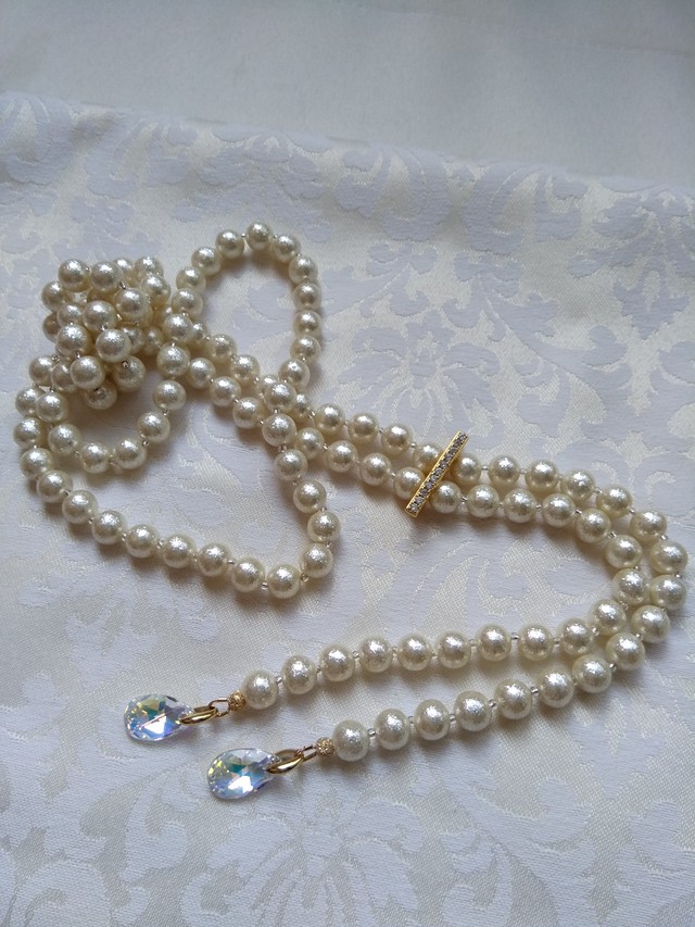 ティアドロップネックレス シャイニーパール C G To Shine 光り輝くように