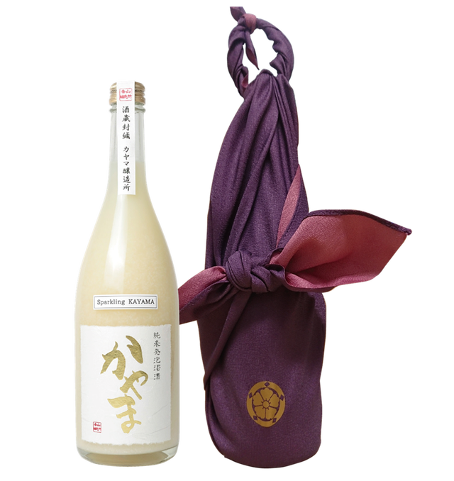 純米発泡濁酒かやま(風呂敷包み)1本