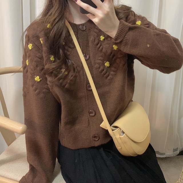 〈カフェシリーズ〉カフェに行きたくなるカーディガン【Cafe cardigan】