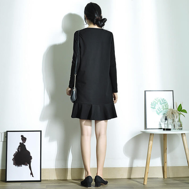 ワンピース レディース ワンピ 40代 50代 30代 代 無地 ショート丈 ミニ丈 フリル ティアード Vネック ラウンドネック シンプル ナチュラル デート おしゃれ 大人 可愛い 春 秋 冬 Dress No Sato