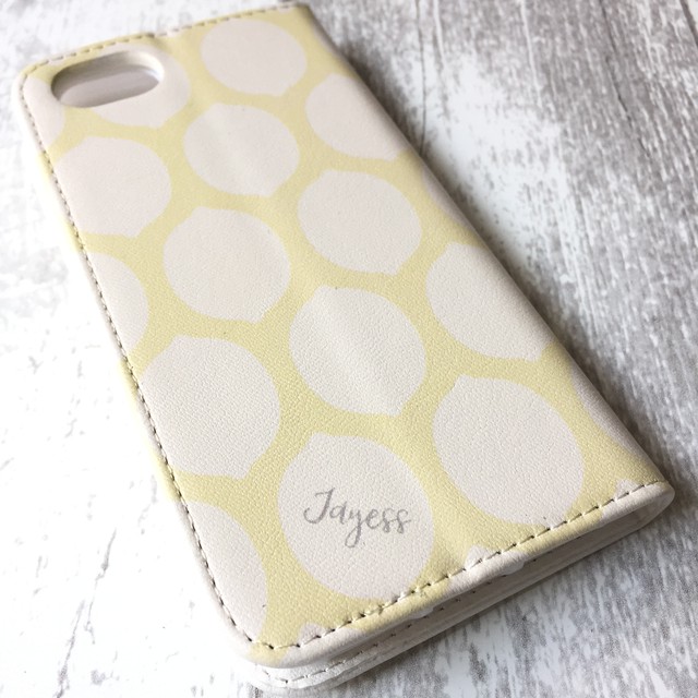 文字入れ対応 レモンシルエットのモロッカン柄スマホケース リボンモチーフ 手帳型 Iphonoeケース Babyselect