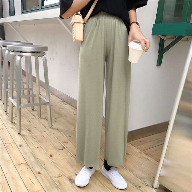 リブパンツ ワイドパンツ ニットパンツ 美脚 フレアパンツ ガウチョ リブ ニット フレア パンツ レディース ロングパンツ ボトム ズボン 春夏 リブ ストレッチ 楽ちん 体系カバ レイヤード 重ね着 Sumoa