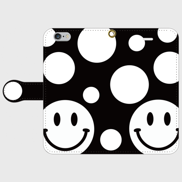 ホワイトスマイルiphone用 手帳型スマホケース C Blanc Noir