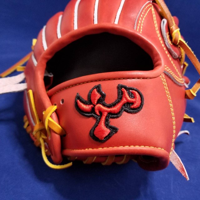 硬式グラブ 外野手用 レッドオレンジ 高校野球対応 Jpk Of ジュテル レザー Base店