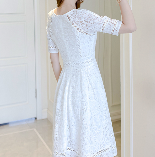 ハイウエスト フレアワンピース ワンピース レース レースワンピース 総レース ワンピース レースワンピース黒 黒レース ワンピース 白ワンピース レース 結婚式ワンピース 総レース ドレス ワンピース レース 総レース ワンピース パーティー フェミニン カジュアル