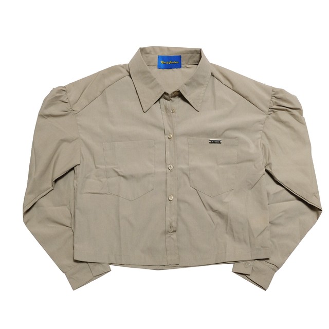 【Cat & Parfum】Cropped Puff Shoulder Shirt