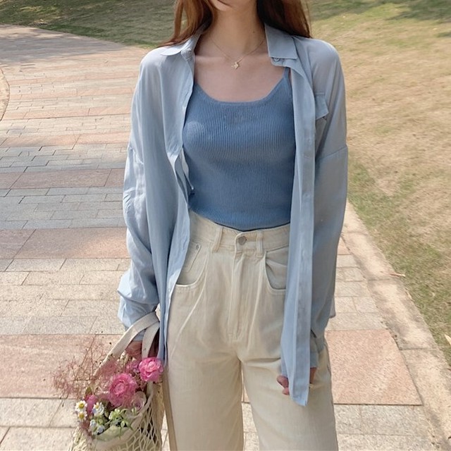 リブニットキャミソール 無地 インナー シンプル 着回し オールシーズン 春 夏 秋 冬 大人 デート お出かけ 旅行 女子会 韓国 韓国ファッション オルチャン 可愛い レディース Fa653 Musubi Me 韓国 オルチャン レディースファッションのお店