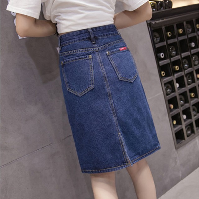 デニムスカート レディース タイトスカート ひざ丈 膝丈 スリット スカート ファッションan 流行りでも安さでもなく今の私に似合う服