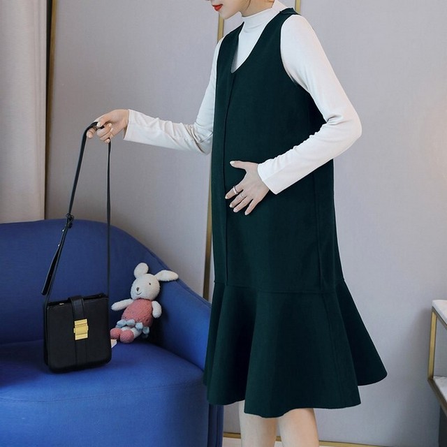 マタニティワンピース 妊婦服 ツーピース セット カジュアル California Express