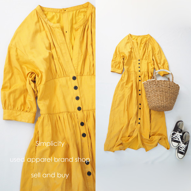 Simplicity シンプリシティ ワンピース イエロー Lifne リフネ