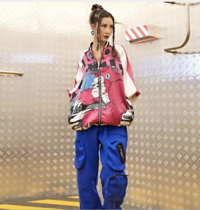 スタジャン ピンクゴリラ フリーサイズ 個性派ファッション 男女兼用 原宿系 ストリート系 Hiphop系 スタジャン スタジアムジャンパー ジャンパー アワードジャケット トップス アウター メンズ レディース Memisuj