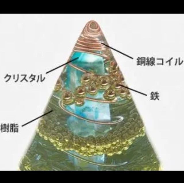 ８月誕生石 ペリドット 勾玉オルゴナイト 希望と勇気 太陽の石 V31 1 勾玉オルゴナイト