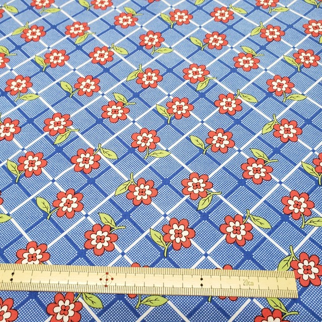 花柄 ブルー系9種類 Junequilt 花柄 ブルー系9種類 Junequilt