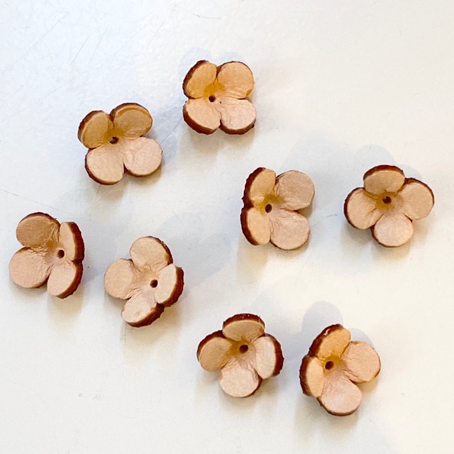 アウトレット価格 レザーフラワー３dパーツ アナベル スキンカラー Bougainvillea ブーゲンビリア ハンドメイド用 フラワーレザークラフトパーツ