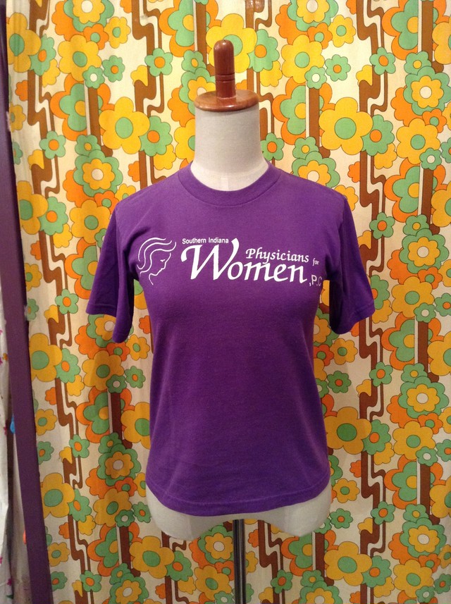 紫 ロゴtシャツ レトロ古着ランデヴー Therendez Vous