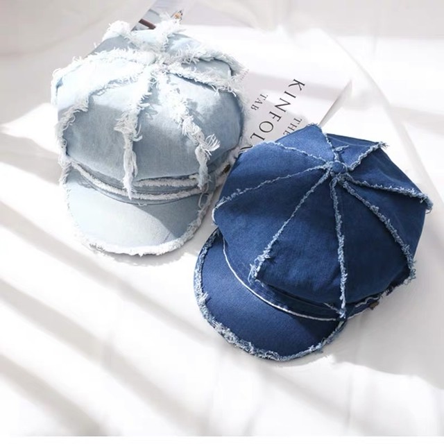 damage denim casket
