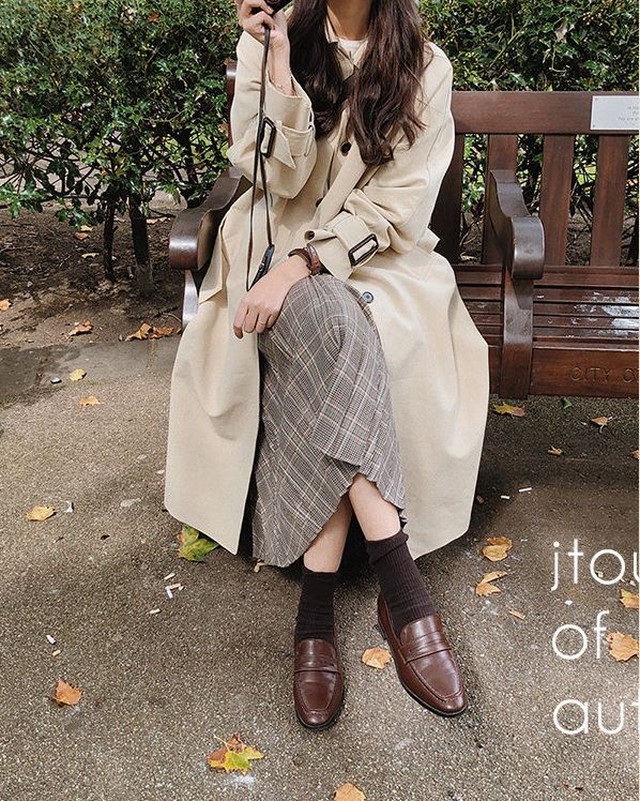 取り寄せ品 チェック柄 プリーツ Aライン ミモレ丈 スカート Lavenderlane Fashion Shop