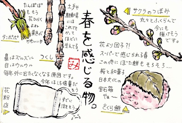 絵葉書 春を感じるものたち ポポロのぬくもり