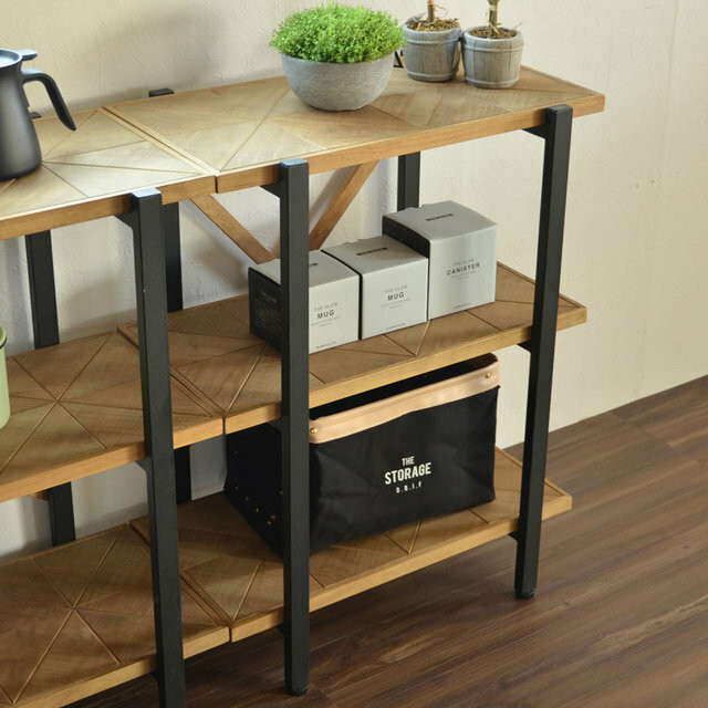 Kaleido 3 Shelf 600 / 西海岸ヴィンテージスタイル カレイド 3段シェルフ棚 600
