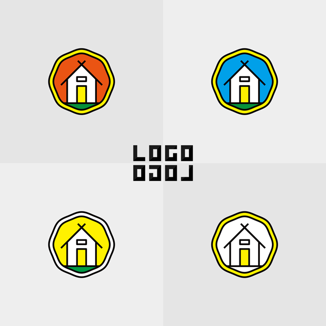 ロゴマークデザイン イラストのようなシンプルでかわいい家のデザインのロゴ ロゴマークデザイン ロゴロゴ はロゴを簡単にご購入出来る小さなロゴのお店