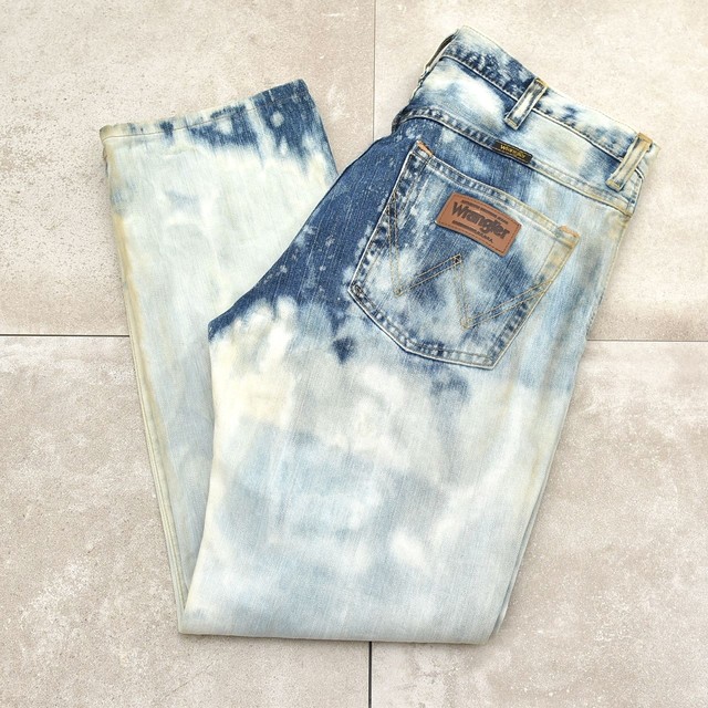 Wrangler bleaching custom denim pants