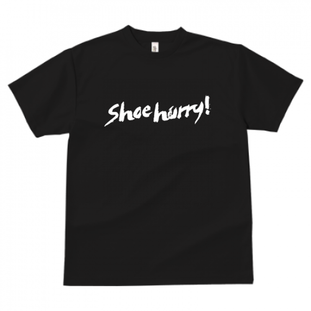 【ブラック/ホワイト】SHOEHURRY! ドライTシャツ