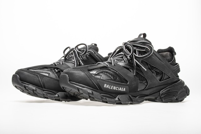 Balenciaga Track.2 Nylon, Mesh And Rubber Sneakers In Black
