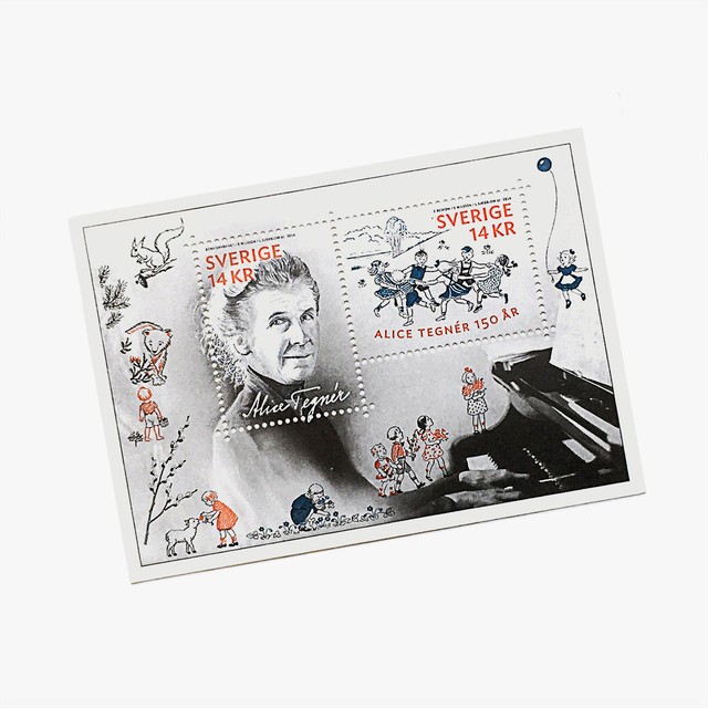 切手 未使用 童謡作曲家アリス テグネール生誕150周年 シート 14年発行 Lilla Katten Online Store